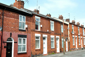 row of properties
