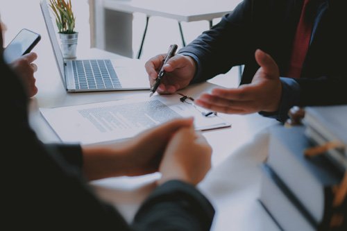 broker meeting picture of man in meeting