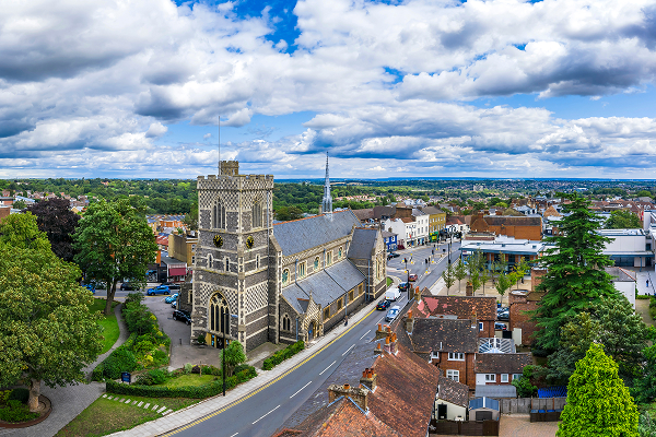 Historic High Barnet market town street